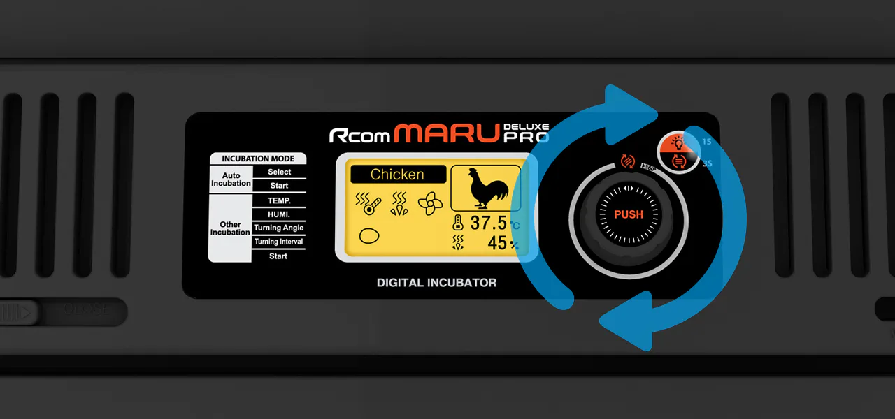 Rcom MARU DELUXE PRO 100: Поворотный регулятор настроек